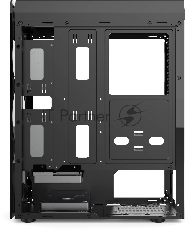 корпус для ПК без БП CASE HIPER HG-C106 COEUS (ATX, SPCC0.5, USB3.0+USB2.0, VGA Max 310mm, Black)