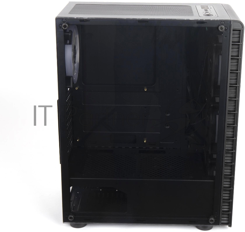 Корпус PC CASE HIPER HG300 TWILIGHT (w/o PSU, USB+HD audio, 1*RGB rear fan, 3*RGB front fan) BLACK