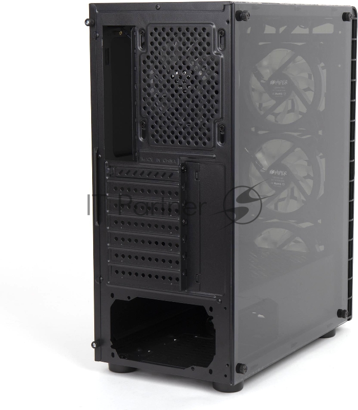 Корпус PC CASE HIPER HG300 TWILIGHT (w/o PSU, USB+HD audio, 1*RGB rear fan, 3*RGB front fan) BLACK