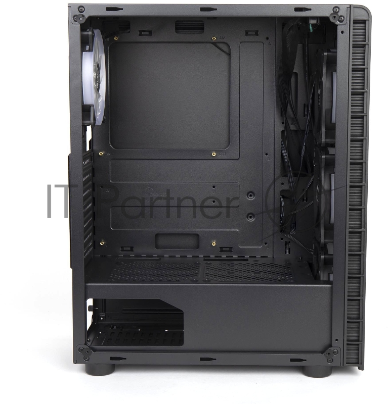 Корпус PC CASE HIPER HG300 TWILIGHT (w/o PSU, USB+HD audio, 1*RGB rear fan, 3*RGB front fan) BLACK