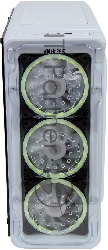 Корпус PC CASE HIPER MG100 WIND (w/o PSU, USB+HD audio, 1*RGB rear fan, 3*RGB front fan) BLACK