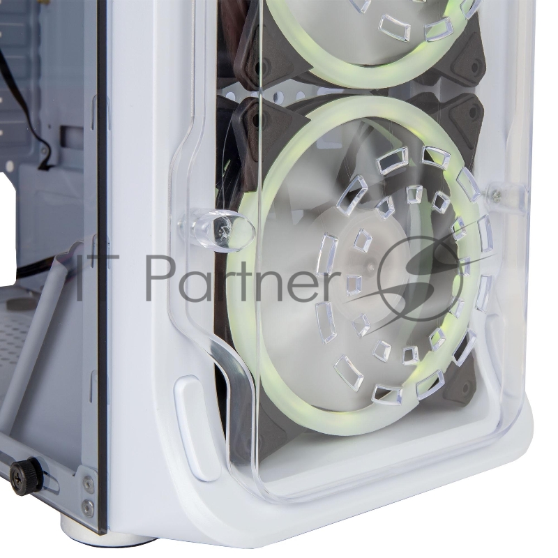 Корпус PC CASE HIPER MG100 WIND (w/o PSU, USB+HD audio, 1*RGB rear fan, 3*RGB front fan) BLACK