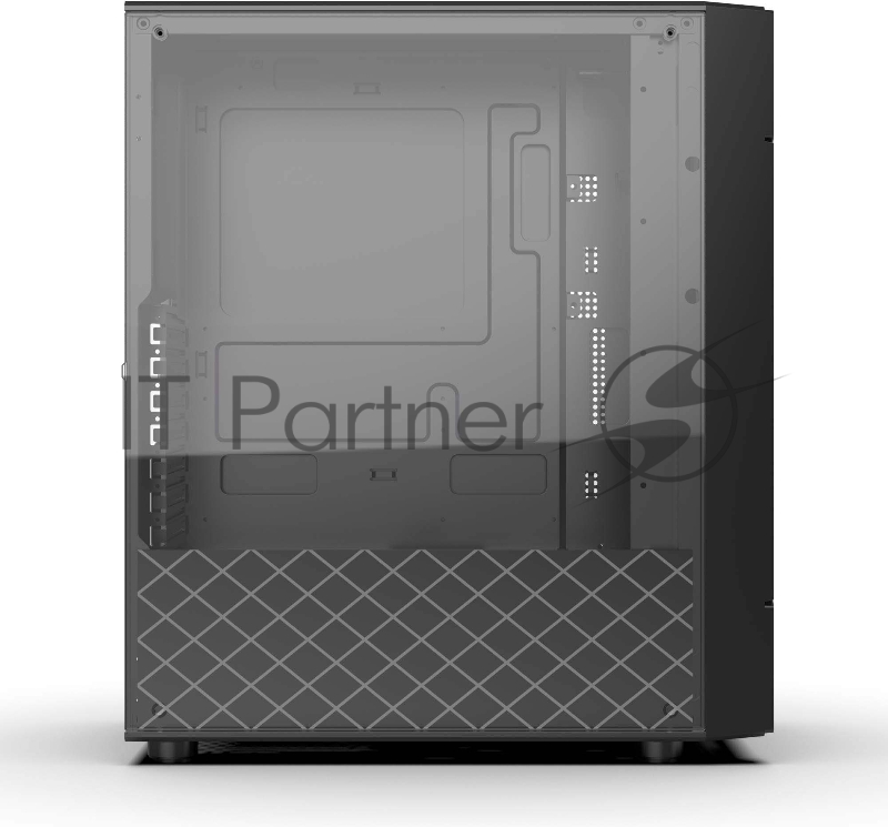 Корпус PC CASE HIPER XG300 POLARIS (w/o PSU, USB+HD audio, 3*RGB front fan) BLACK