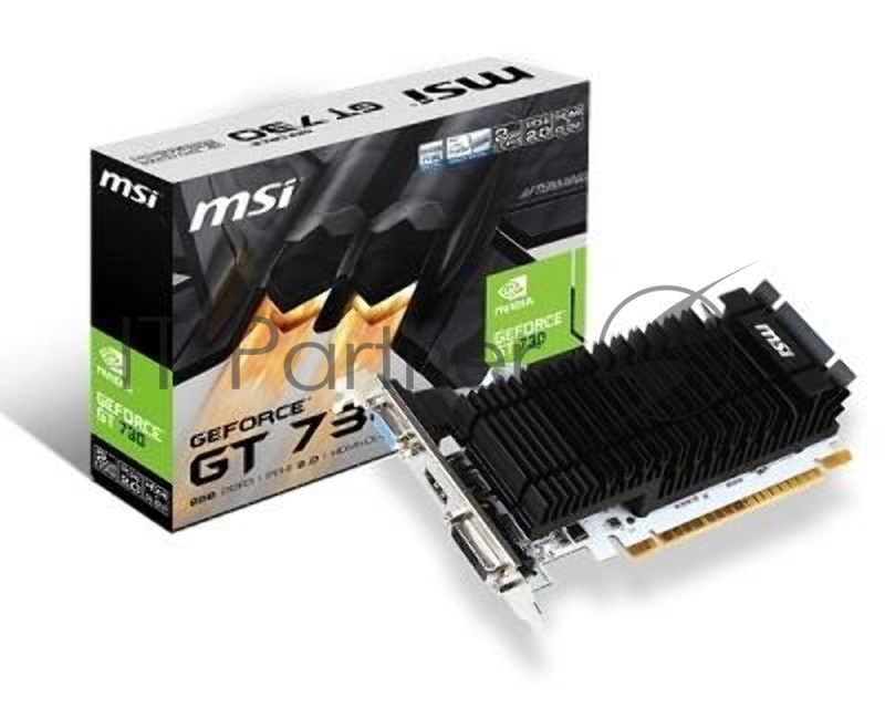 Видеокарта MSI PCI-E N730K-2GD3H/LP nVidia GeForce GT 730 2048Mb 64bit GDDR3 902/1600 DVIx1/HDMIx1/CRTx1/HDCP Ret