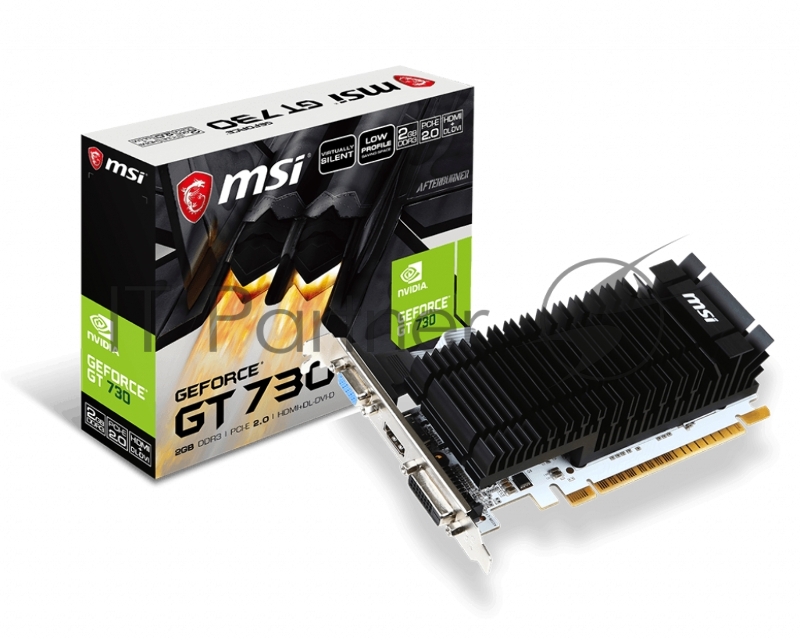 Видеокарта MSI PCI-E N730K-2GD3H/LP nVidia GeForce GT 730 2048Mb 64bit GDDR3 902/1600 DVIx1/HDMIx1/CRTx1/HDCP Ret