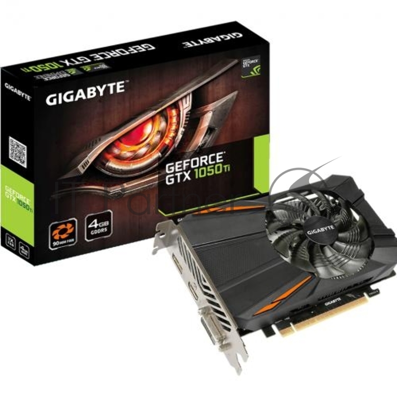 Видеокарта GIGABYTE GV-N105TD5-4GD GeForce GTX 1050TI 4Гб, GDDR5, OC, Ret