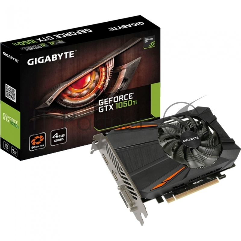 Видеокарта GIGABYTE GV-N105TD5-4GD GeForce GTX 1050TI 4Гб, GDDR5, OC, Ret