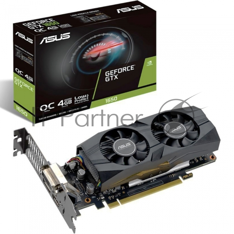 Видеокарта ASUS GTX1650-O4G-LP-BRK /GTX1650,DVI,HDMI,DP,4G,D5