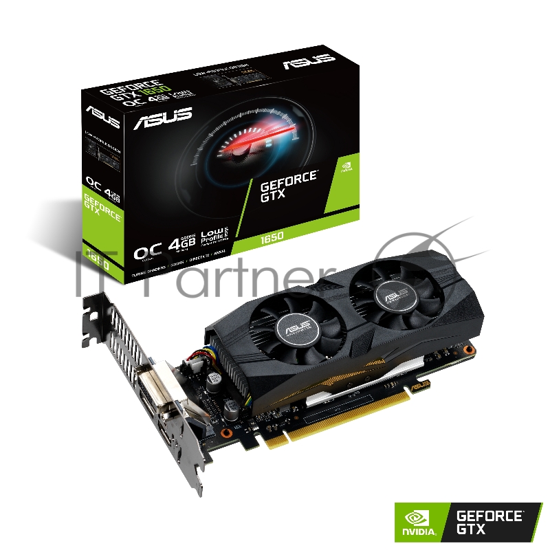 Видеокарта ASUS GTX1650-O4G-LP-BRK /GTX1650,DVI,HDMI,DP,4G,D5