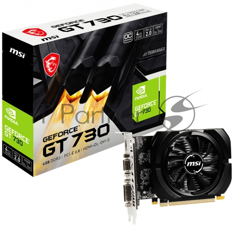 Видеокарта MSI PCI-E N730K-4GD3/OCV1 NVIDIA GeForce GT 730 4096Mb 64 GDDR3 1006/1800 DVIx1/HDMIx1/CRTx1/HDCP Ret