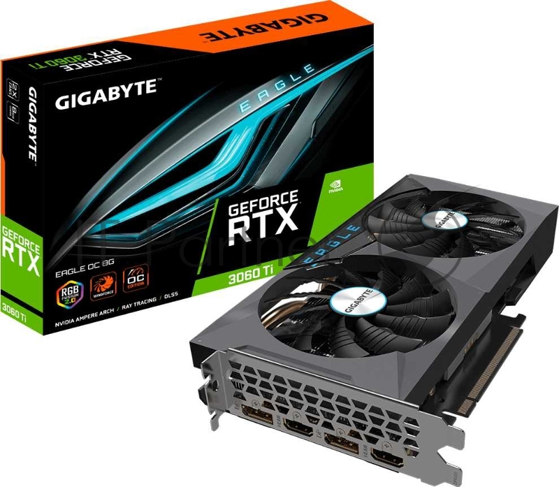 Видеокарта Gigabyte GV-N306TEAGLE OC-8GD 2.0 LHR RTX 3060 Ti