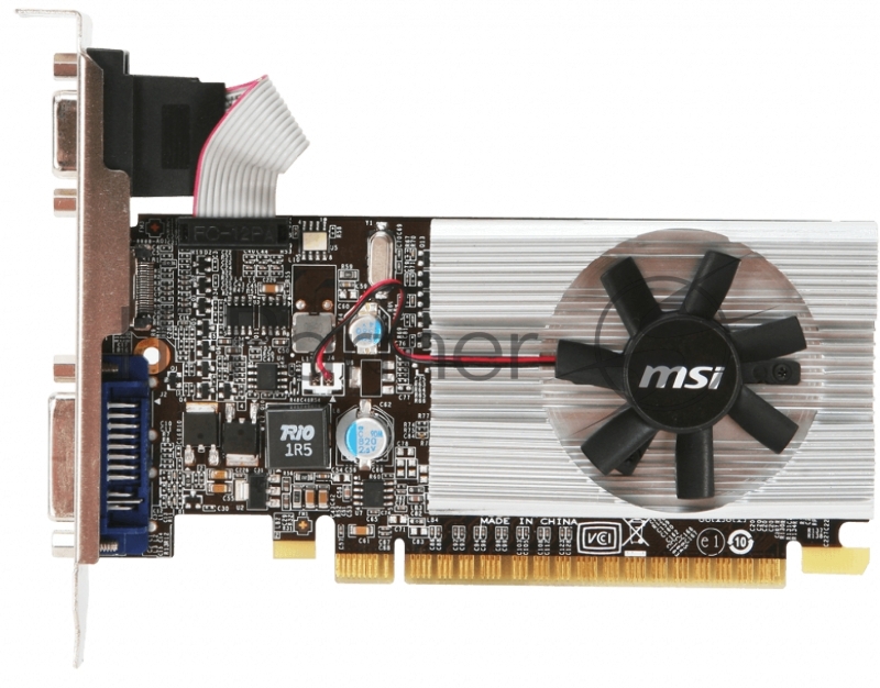 Видеокарта MSI PCI-E N210-1GD3/LP NVIDIA GeForce 210 1024Mb 64 DDR3 460/800 DVIx1/CRTx1 Ret