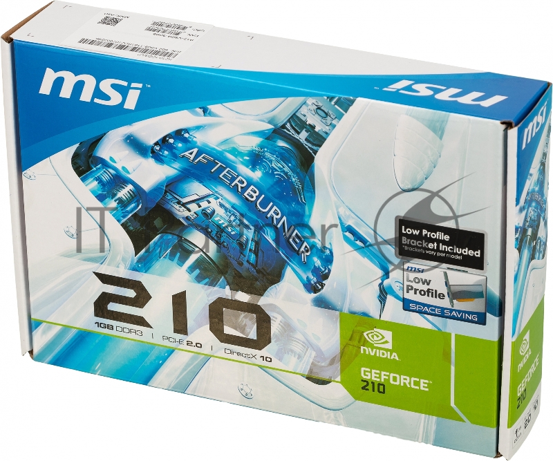 Видеокарта MSI PCI-E N210-1GD3/LP NVIDIA GeForce 210 1024Mb 64 DDR3 460/800 DVIx1/CRTx1 Ret