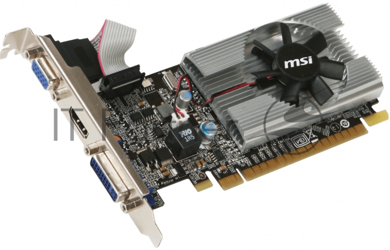Видеокарта MSI PCI-E N210-1GD3/LP NVIDIA GeForce 210 1024Mb 64 DDR3 460/800 DVIx1/CRTx1 Ret