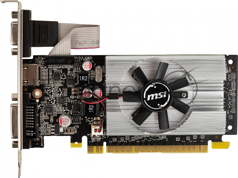 Видеокарта MSI PCI-E N210-1GD3/LP NVIDIA GeForce 210 1024Mb 64 DDR3 460/800 DVIx1/CRTx1 Ret