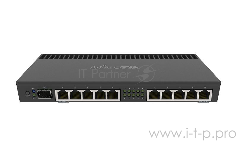 Сетевое оборудование MikroTik RB4011iGS+RM Маршрутизатор 1.4ГГц, 4 ядра, 1GB RAM, 512MB NAND, 10x 10/100/1000 LAN, 1 SFP+