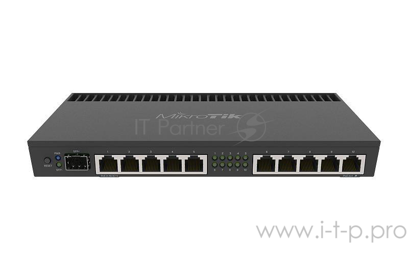 Сетевое оборудование MikroTik RB4011iGS+RM Маршрутизатор 1.4ГГц, 4 ядра, 1GB RAM, 512MB NAND, 10x 10/100/1000 LAN, 1 SFP+