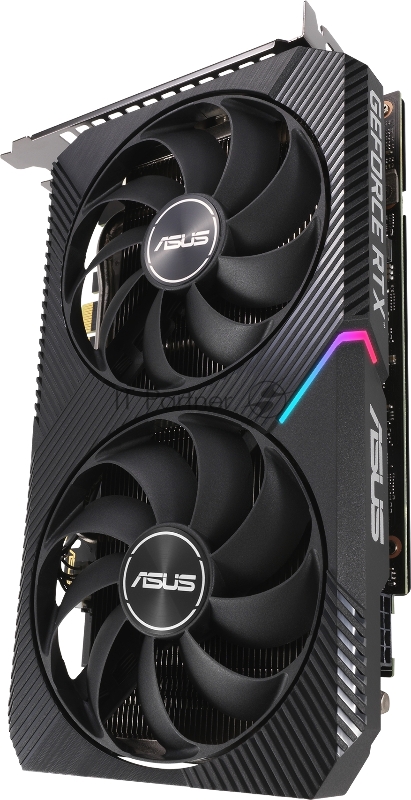 Видеокарта ASUS DUAL-RTX3060TI-8G-MINI-V2 LHR GDDR6 HDMI 3xDP RTL