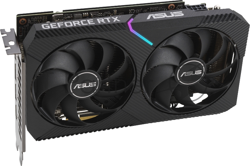 Видеокарта ASUS DUAL-RTX3060TI-8G-MINI-V2 LHR GDDR6 HDMI 3xDP RTL