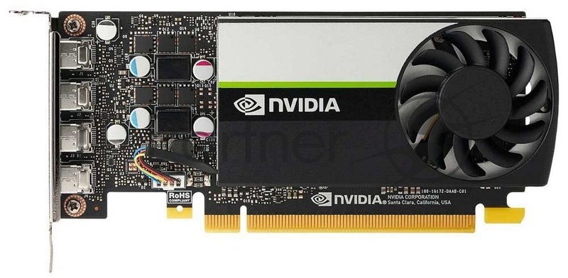 Видеокарта Dell PCI-E 490-BGXY NVIDIA Quadro T1000 4096Mb 128 GDDR6 mDPx4 HDCP oem low profile