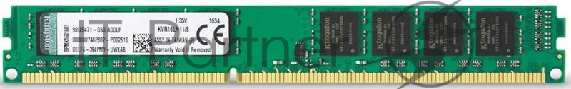 Модуль памяти KINGSTON DIMM 8GB PC12800 DDR3L KVR16LN11/8WP