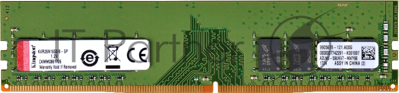 Модуль памяти Kingston DIMM DDR4 8GB KVR26N19S8/8 {PC4-21300, 2666MHz, CL19}