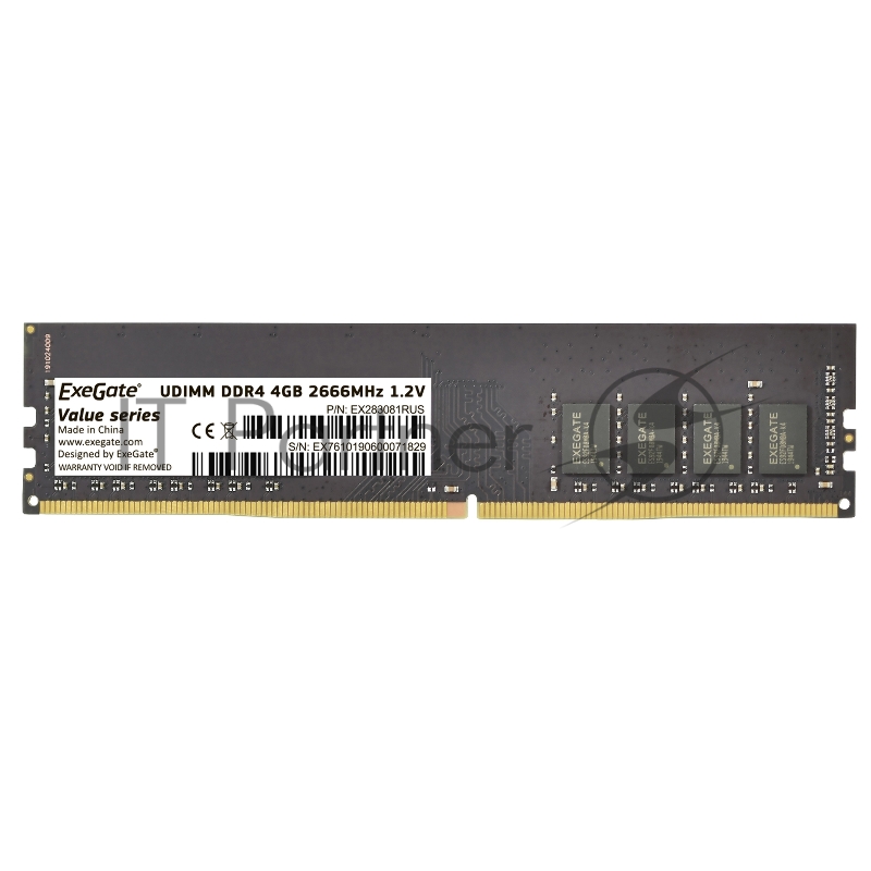 Модуль памяти ExeGate Value DIMM DDR4 4GB <PC4-21300> 2666MHz