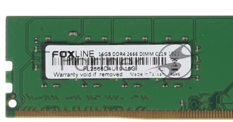 Память оперативная Foxline DIMM 16GB 2666 DDR4 CL 19 (2Gb*8)