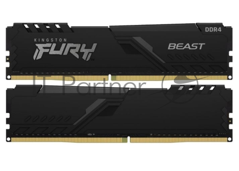 Оперативная память Kingston 16GB 3200MHz DDR4 CL16 DIMM (Kit of 2) FURY Beast Black