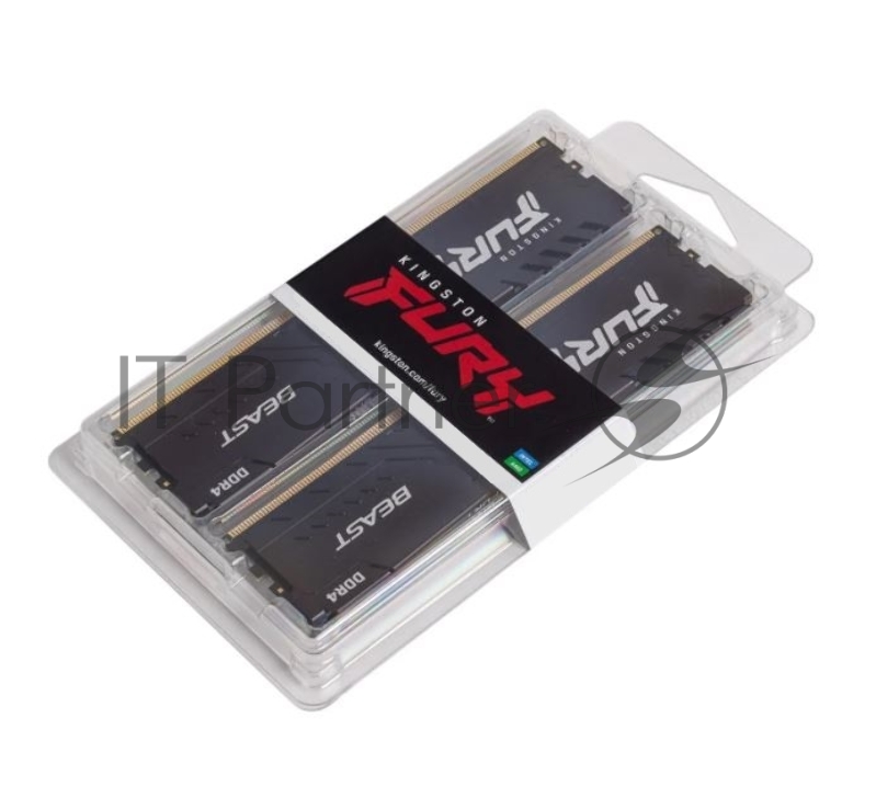Оперативная память Kingston 16GB 3200MHz DDR4 CL16 DIMM (Kit of 2) FURY Beast Black