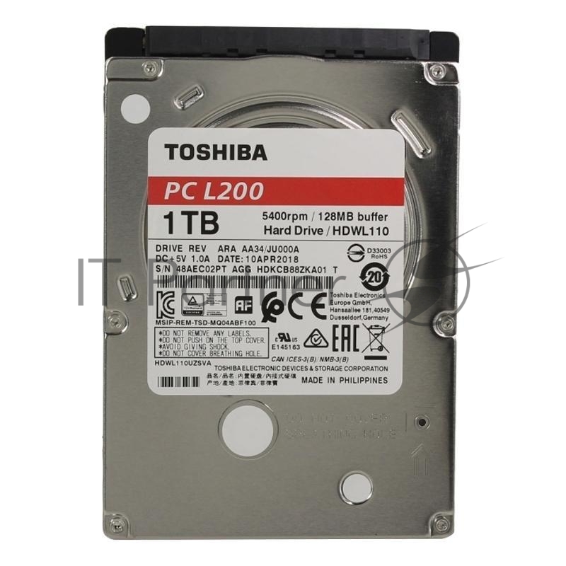Жесткий диск Toshiba SATA-III 1Tb HDWL110UZSVA L200 Slim (5400rpm) 128Mb 2.5