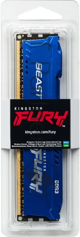 Оперативная память Kingston DRAM 4GB 1866MHz DDR3 CL10 DIMM FURY Beast Blue EAN: 740617318074