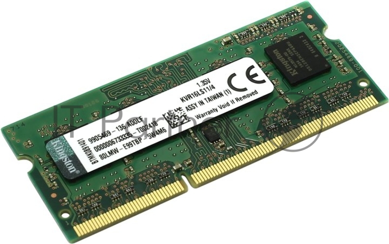 Модуль памяти Kingston DDR3L 4GB (PC3-12800) 1600MHz CL11 1.35V SO-DIMM