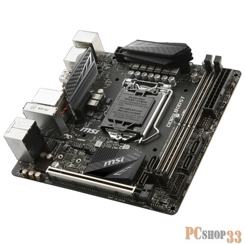 Материнская плата MSI Z370I GAMING PRO CARBON AC RTL {LGA1151, 4DDR4, 3PCI-Ex16, 3PCI-Ex1, 6SATA3, 3USB3.1 GEN2, 8USB3.1 GEN1, HD AUDIO}