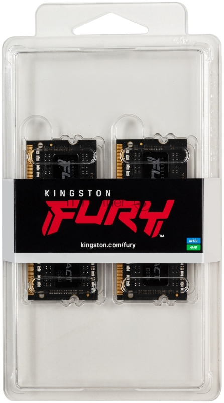 Оперативная память Kingston DRAM 8GB 1600MHz DDR3L CL9 SODIMM (Kit of 2) 1.35V FURY Impact EAN: 740617317947