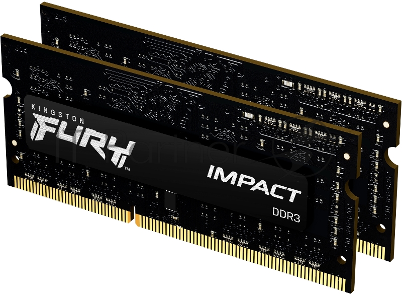 Оперативная память Kingston DRAM 8GB 1600MHz DDR3L CL9 SODIMM (Kit of 2) 1.35V FURY Impact EAN: 740617317947