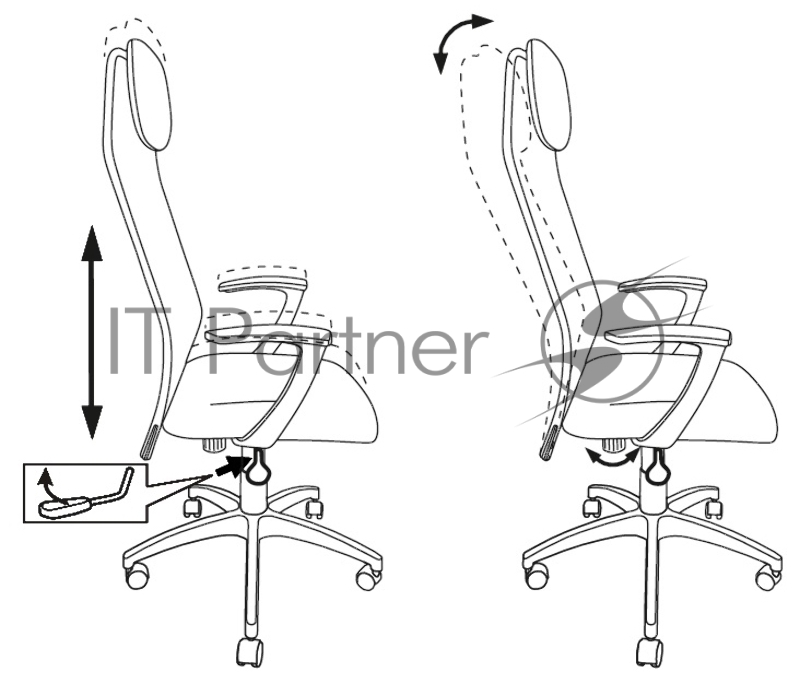 Кресло руководителя Бюрократ KB-8/BLACK черный TW-01 TW-11 сетка