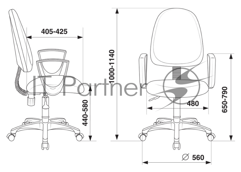 Кресло Бюрократ CH-1300N/BROWN коричневый Престиж+ C08