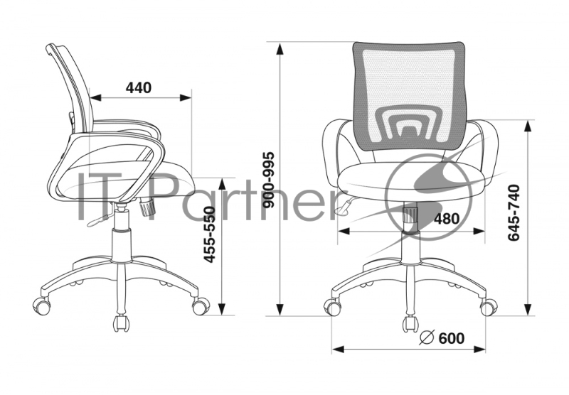 Кресло Бюрократ CH-695N/BLACK спинка сетка черный TW-01 сиденье черный TW-11