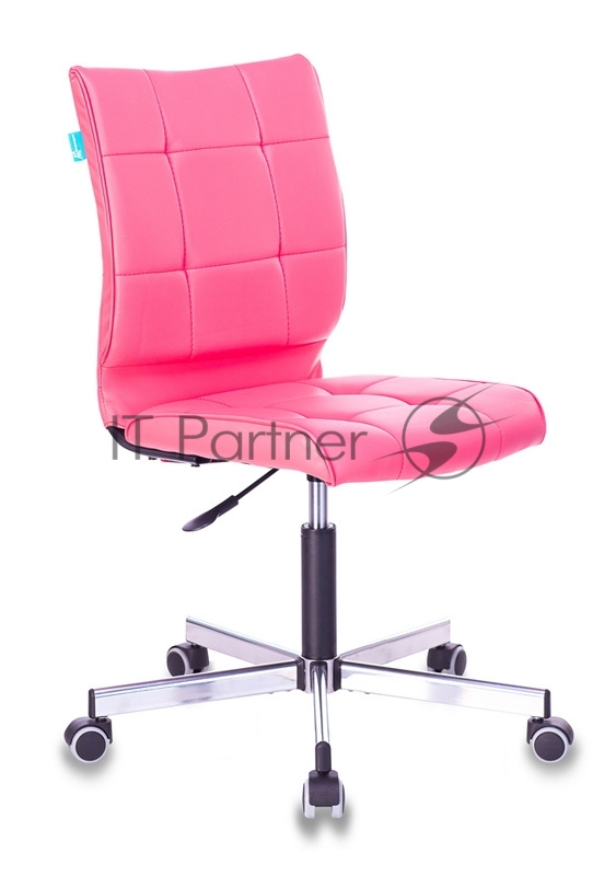 Кресло Бюрократ CH-330M/PINK без подлокотников розовый Lincoln 205 искусственная кожа крестовина металл