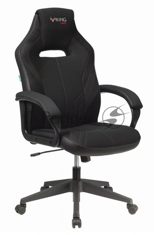 Кресло игровое Бюрократ VIKING 3 AERO BLACK EDITION черный искусст.кожа/ткань