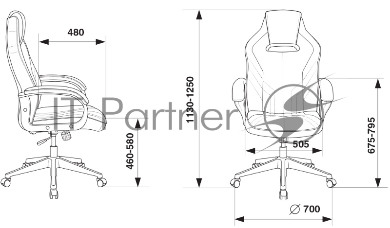 Кресло игровое Бюрократ VIKING 3 AERO BLACK EDITION черный искусст.кожа/ткань