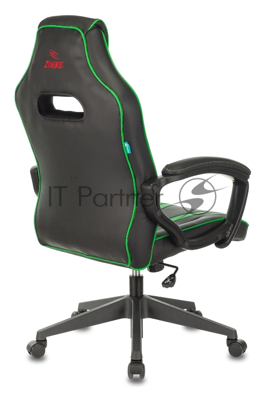Кресло игровое Бюрократ VIKING ZOMBIE A3 GN черный/зеленый искусственная кожа