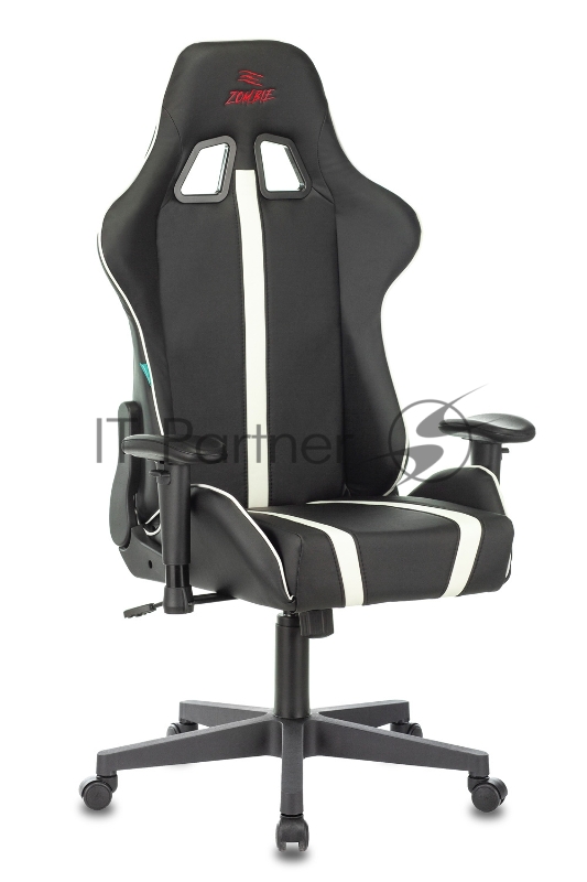 Кресло игровое Бюрократ VIKING ZOMBIE A4 WH черный/белый искусственная кожа