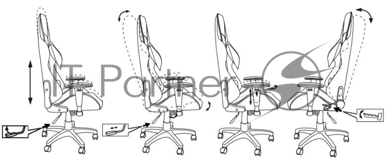 Кресло игровое Бюрократ VIKING ZOMBIE A4 WH черный/белый искусственная кожа