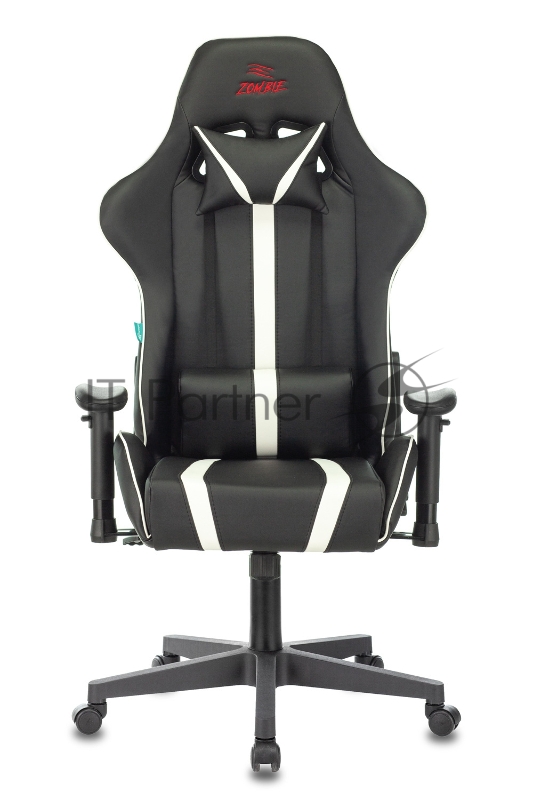 Кресло игровое Бюрократ VIKING ZOMBIE A4 WH черный/белый искусственная кожа