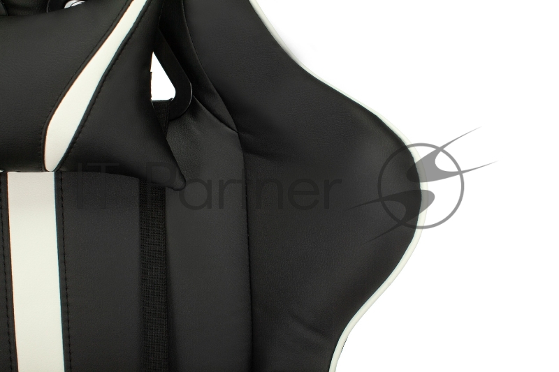 Кресло игровое Бюрократ VIKING ZOMBIE A4 WH черный/белый искусственная кожа