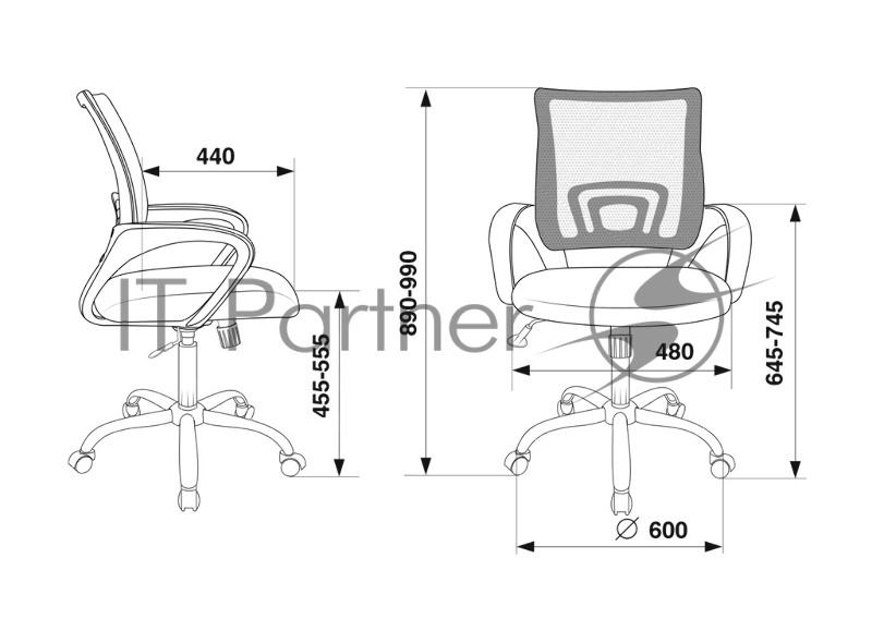 Кресло Бюрократ CH-695N/SL/BL/TW-11 спинка сетка синий TW-05 сиденье черный TW-11 крестовина хром