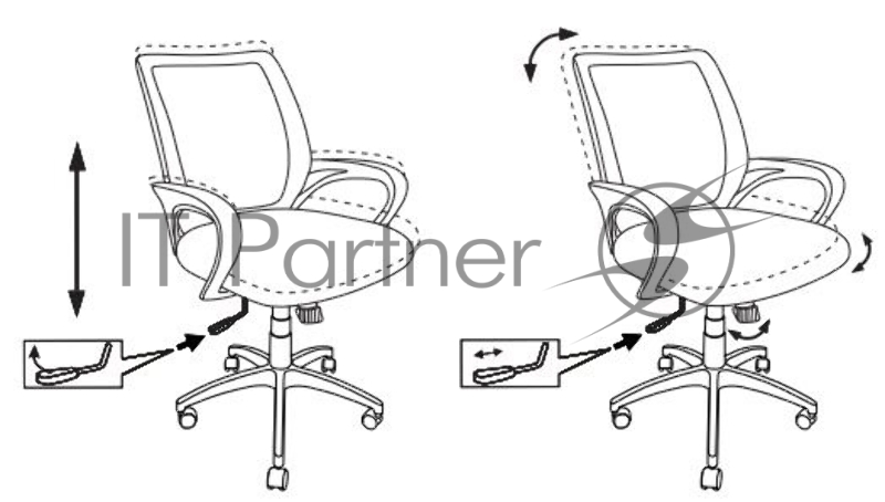 Кресло Бюрократ CH-695N/SL/BL/TW-11 спинка сетка синий TW-05 сиденье черный TW-11 крестовина хром