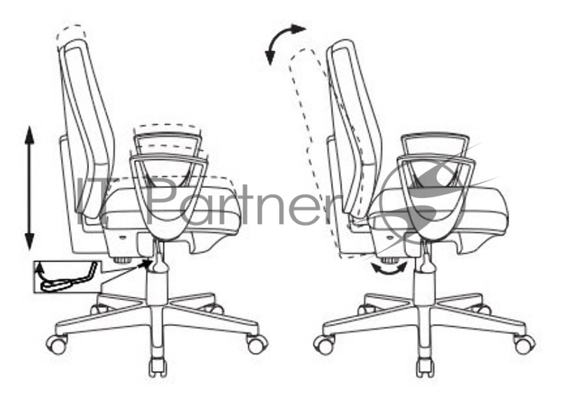 Кресло Бюрократ CH-545 черный 38-418 крестовина пластик